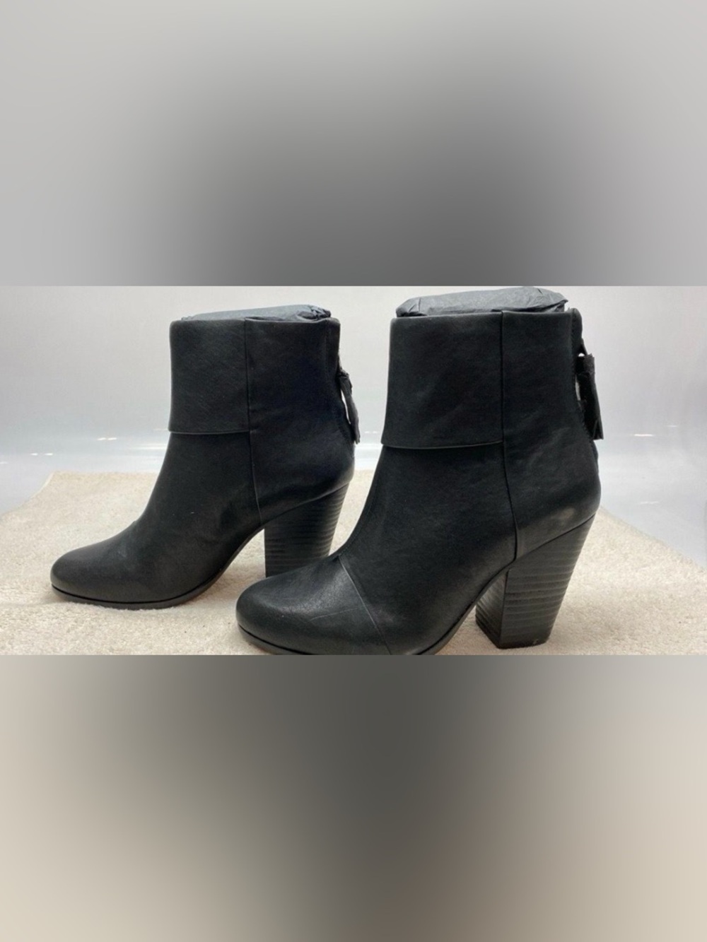 Rag & Bone Black Newbury Leather Ankle Boot